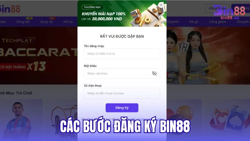Các bước đăng ký BIN88 chi tiết