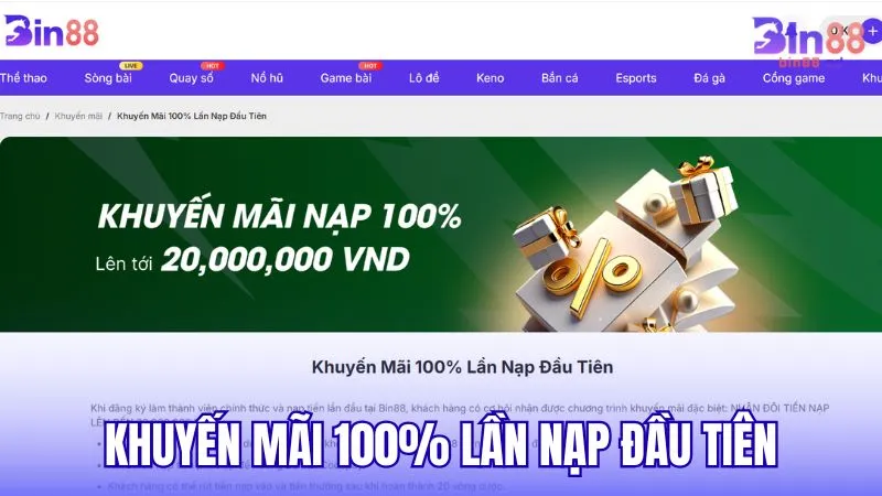 Khuyến mãi BIN88 chào mừng tân thủ
