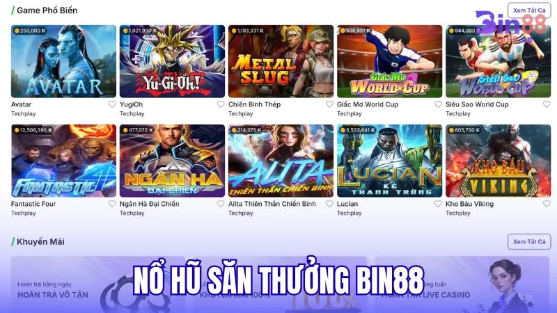 Nổ Hũ Săn Thưởng BIN88